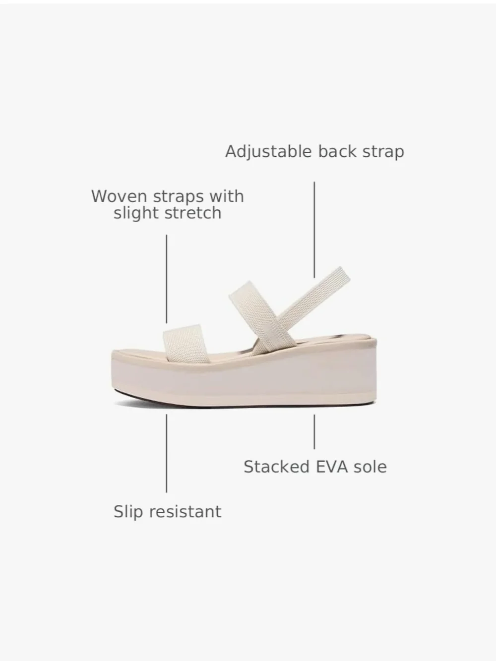 Women's Platform Wedges Sandals Walking Platform Sandals Open Toe Wedges Size 10